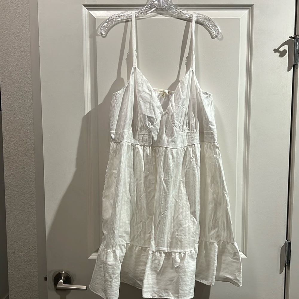 Never worn! Plus size flare white dress. Tags still attached